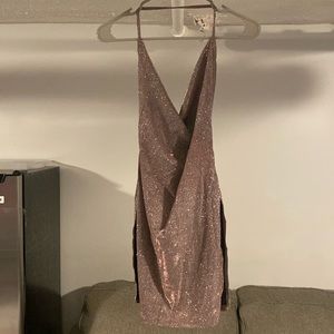 SHEIN Petite Halter Backless Dress